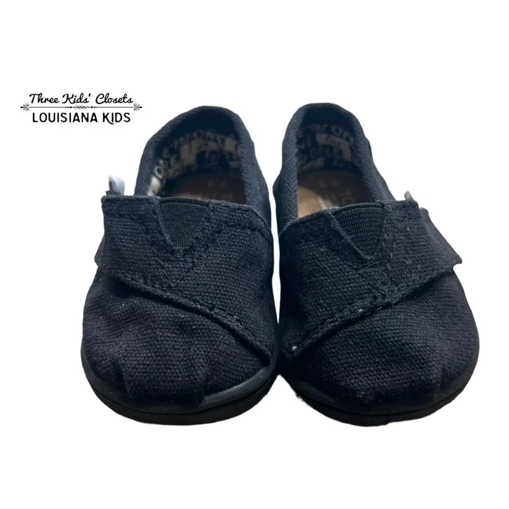Toms T3 Black Toddler Shoes